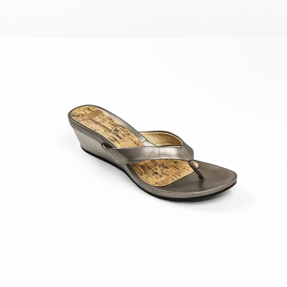 MontegoBay Club Sandal Wedges Bronze Size 8.5 - Picture 2 of 4